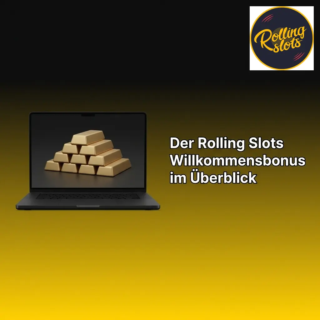 Übersicht des Rolling Slots Willkommensbonus mit Bonusprozentsätzen, Freispielen und Umsatzbedingungen für die ersten drei Einzahlungen