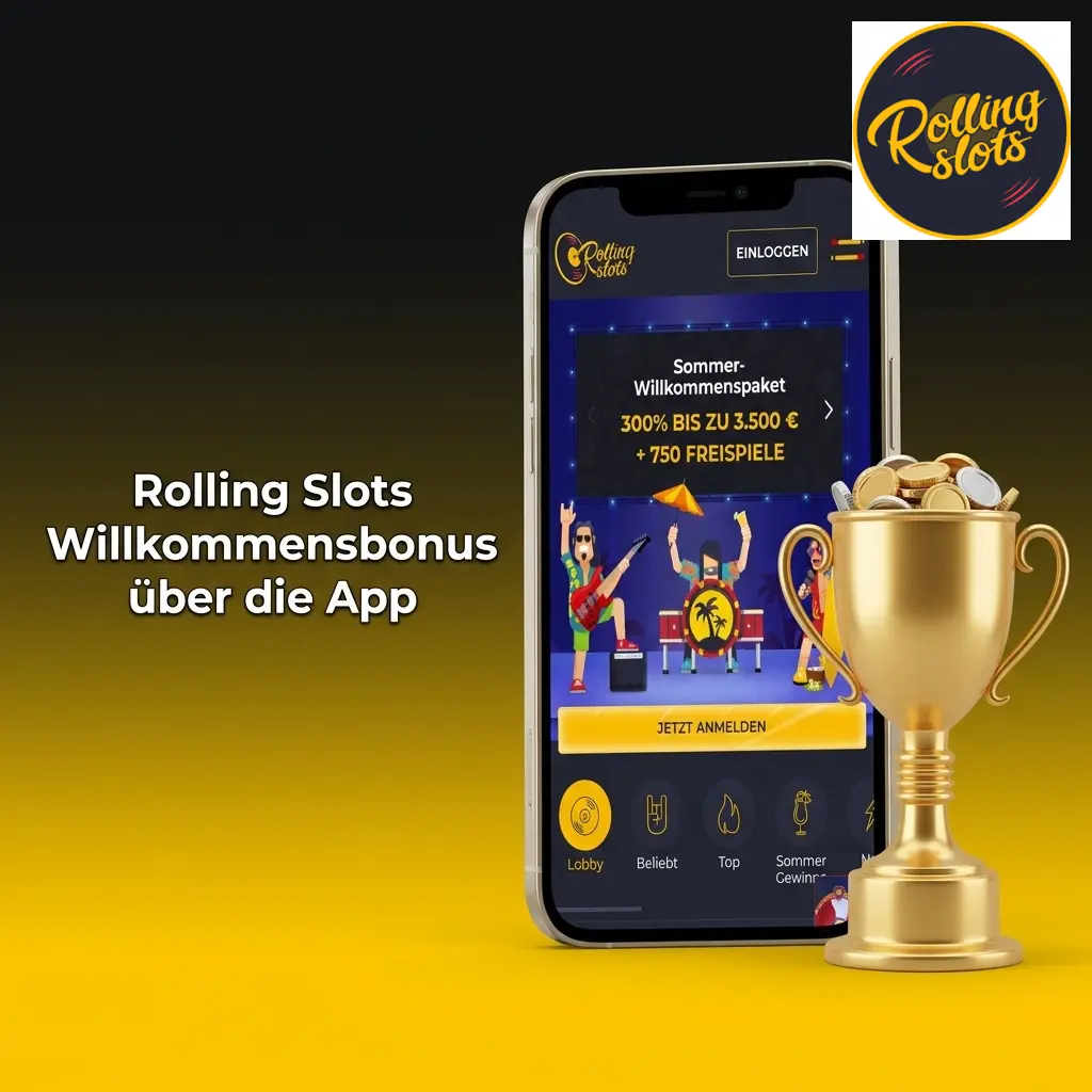 Rolling Slots Willkommensbonus per Web-App aktivieren: anmelden, einzahlen, Bonus im Kassenbereich bestätigen und Freispiele nutzen.