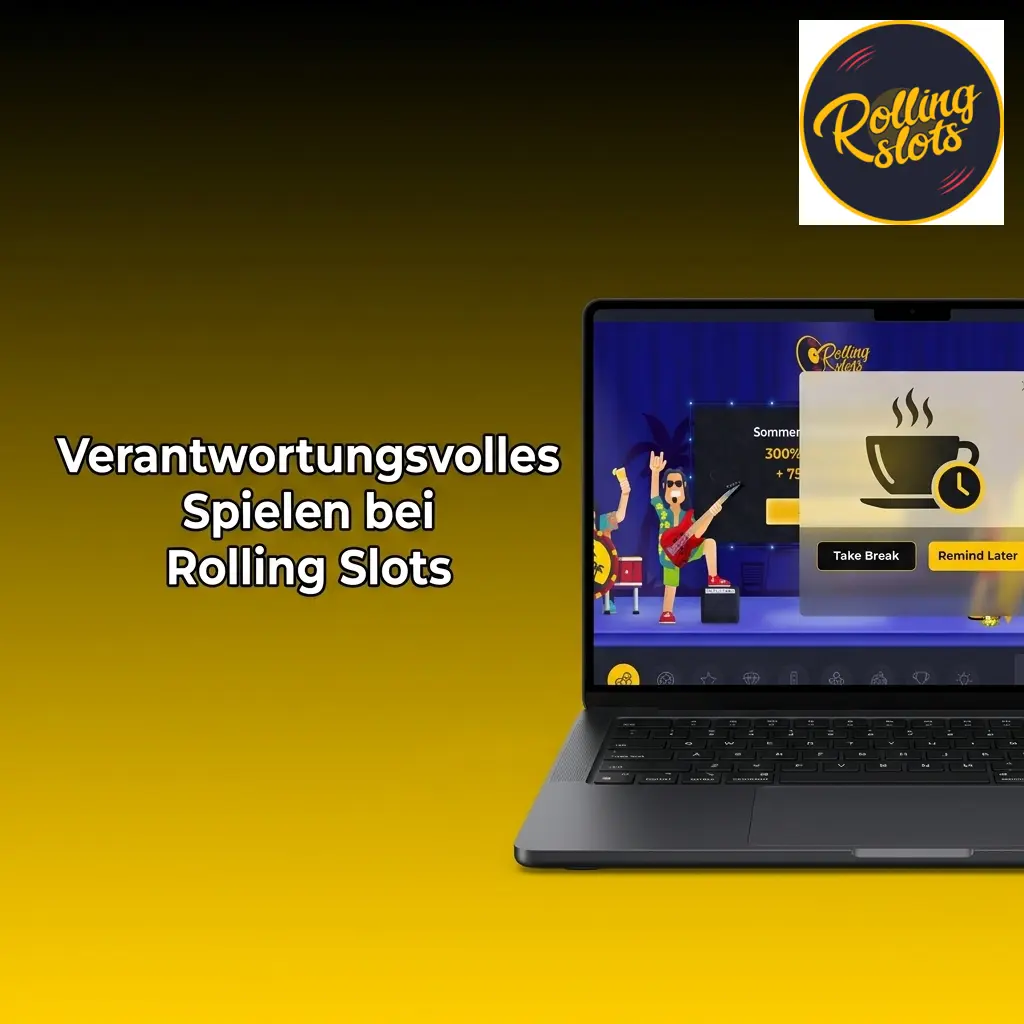 Kontobereich von Rolling Slots mit Einstellungen für Einzahlungslimits, Selbstausschluss und Realitätscheck zum verantwortungsvollen Spielen.