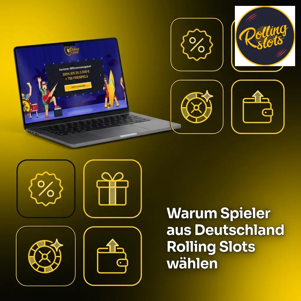 Rolling Slots Online-Casino: deutschsprachige Plattform mit über 4.000 Spielen, Krypto-Zahlungen und 500 EUR Willkommensbonus