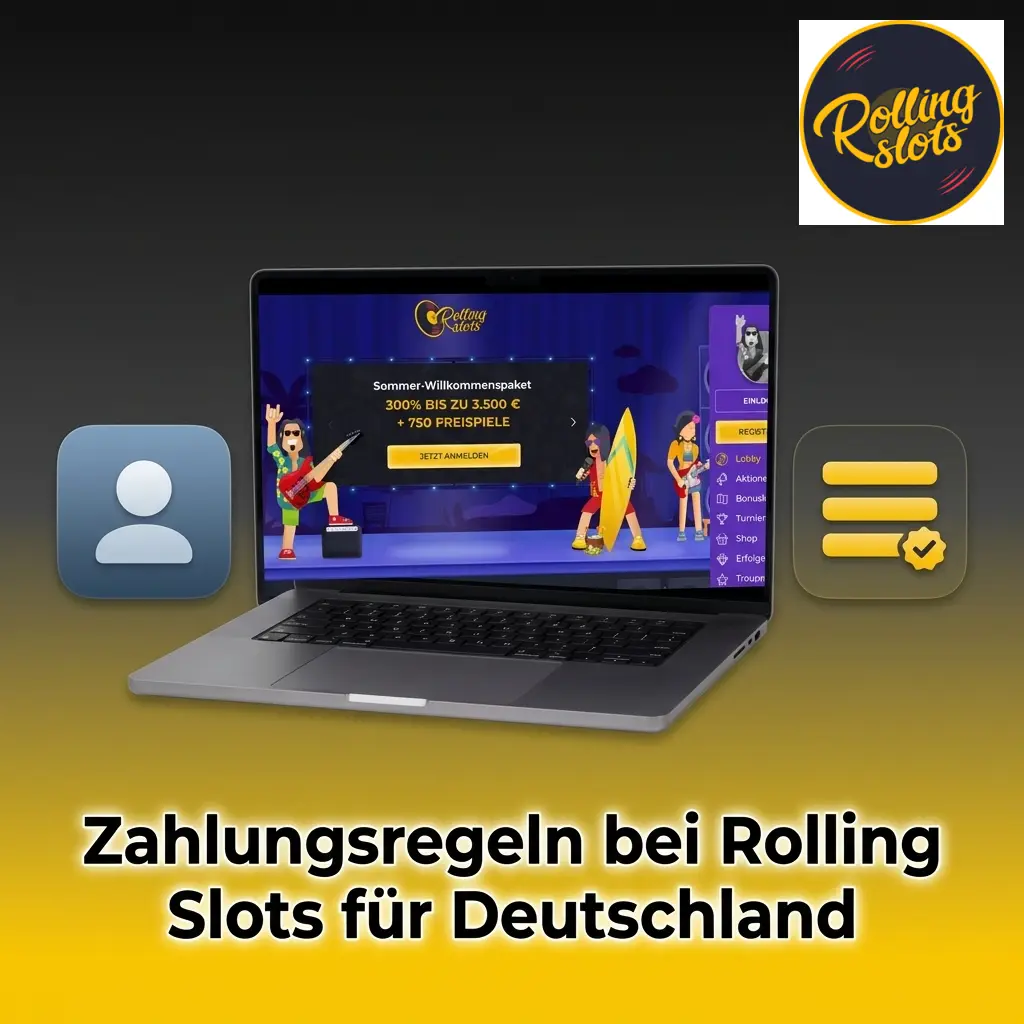 Zahlungsregeln bei Rolling Slots: Verifizierung, gleiche Zahlungsmethode, Bonusumsatz, Auszahlungslimit und Kontowährung in Euro erklärt.